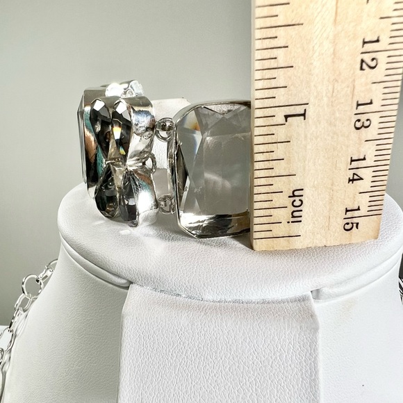 White Topaz 925 Large Necklace & Bracelet Set - Picture 4 of 8